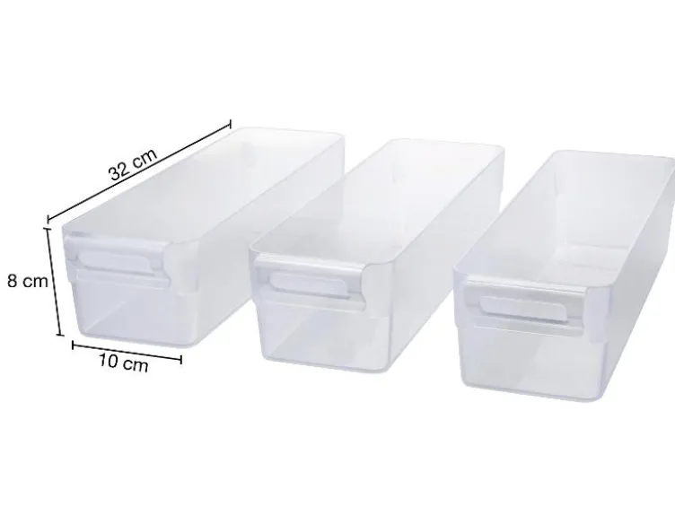 Kühlschrank Organizer ohne Deckel PP S 3er Set