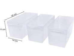 Kühlschrank-Organizer ohne Deckel, 3er Set, 5 L