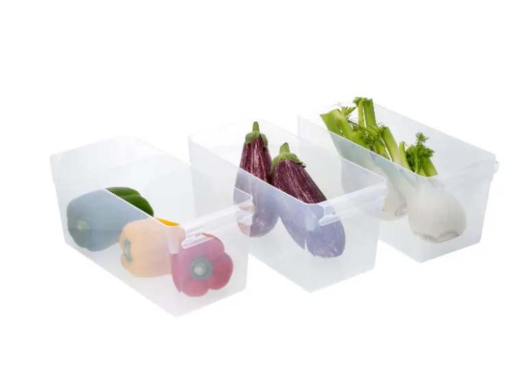 Kühlschrank-Organizer ohne Deckel, 3er Set, 5 L