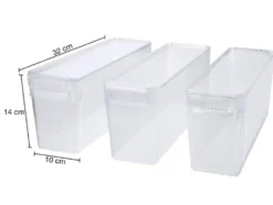Kühlschrank-Organizer ohne Deckel, 3er Set, 3,4 L