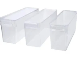Kühlschrank-Organizer ohne Deckel, 3er Set, 3,4 L