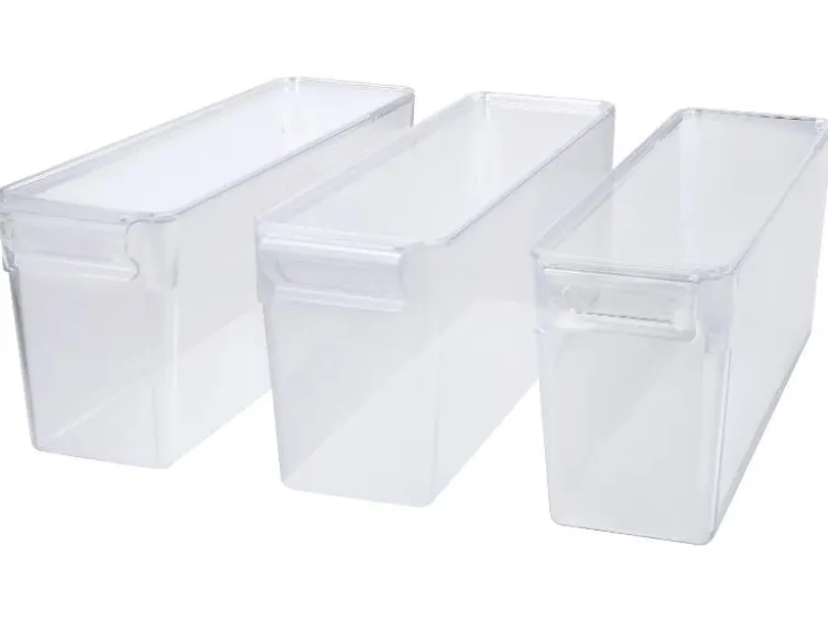 Kühlschrank-Organizer ohne Deckel, 3er Set, 3,4 L