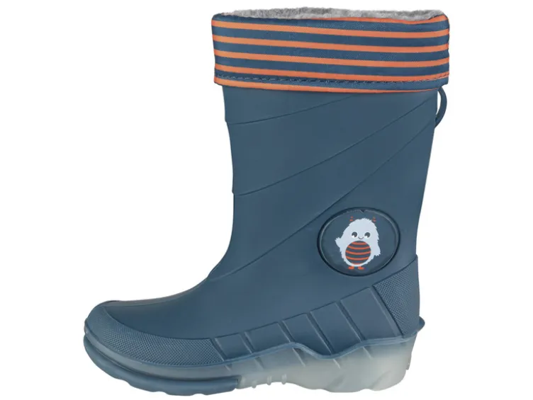 Kinder Blinkregenstiefel mit weichem Warmfutter