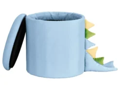 Kinderhocker mit Aufbewahrung, mit Holzfüßen