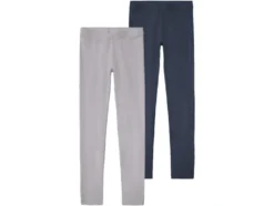 Kinder Mädchen Leggings, 2 Stück, hoher Baumwollanteil