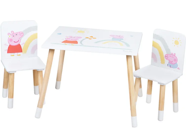 Kindersitzgruppe »Peppa Pig«, mit zwei Stühlen und einem Tisch