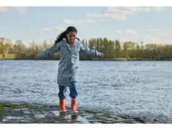 Kinder Thermo-Regenjacke, mit Teddyfutter