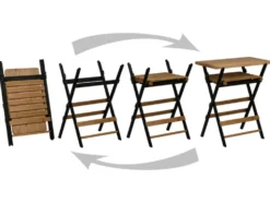 Klappbarer Multifunktionstisch, aus Holz, L 70 x B 44 x H 81 cm
