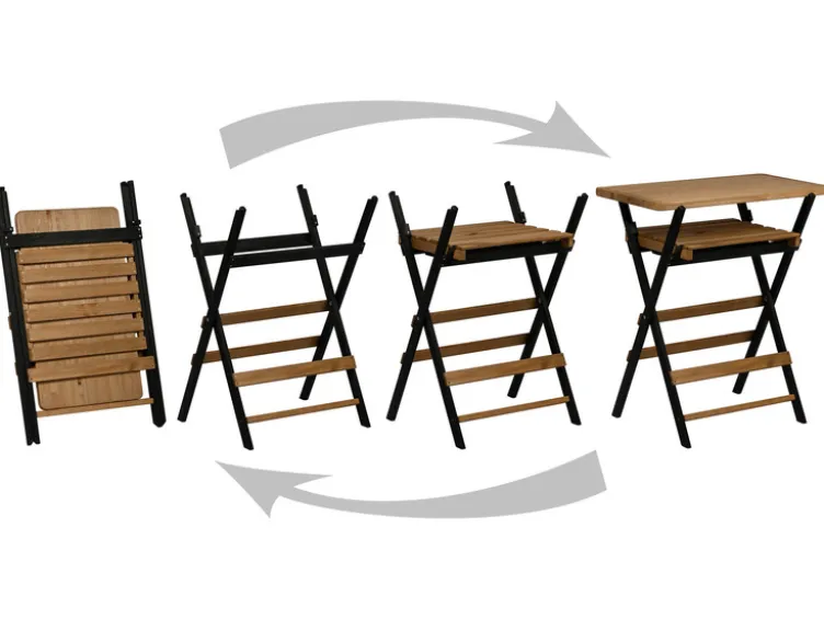 Klappbarer Multifunktionstisch, aus Holz, L 70 x B 44 x H 81 cm