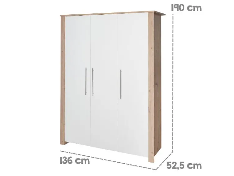 Kleiderschrank »Malo«, 3-türig