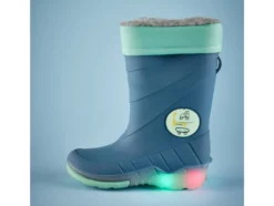 Kleinkinder Blinkregenstiefel mit weichem Warmfutter
