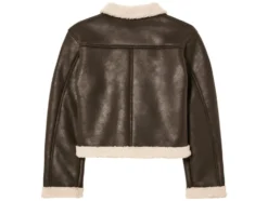 Kleinkinder Kinder Bikerjacke in Velourslederoptik