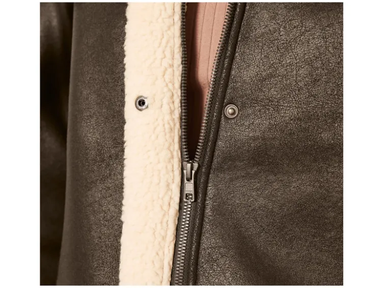 Kleinkinder Kinder Bikerjacke in Velourslederoptik