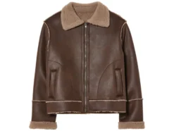Kleinkinder Kinder Bikerjacke in Velourslederoptik