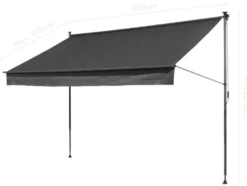 Klemmmarkise 300 x 150, anthrazit