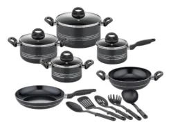 Kochtopf-Set Milano Nero, 15-teilig, Aluminium