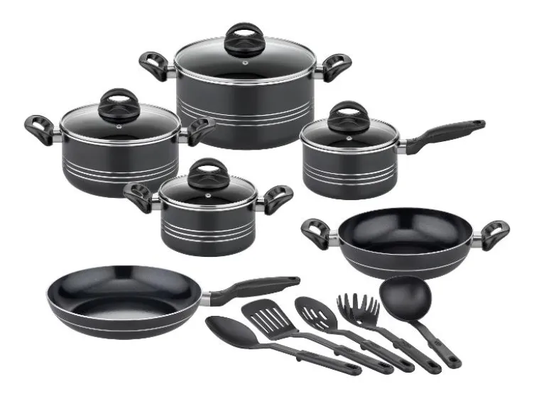 Kochtopf-Set Milano Nero, 15-teilig, Aluminium
