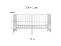 Kombi-Kinderbett »Easy Sleep«, 70x140 cm