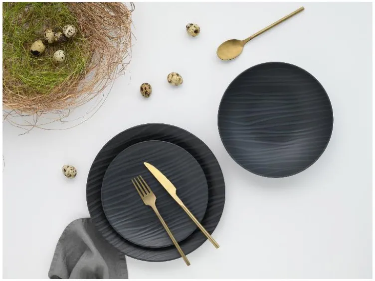 Kombiservice »Waves Black«, 12-teilig