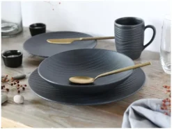 Kombiservice »Waves Black«, 12-teilig