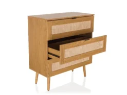 Kommode BOHEO Rattangeflecht Eiche