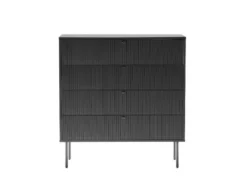 Kommode KARBY 4 Schubladen Schwarz