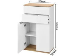 Kommode mit 2 Schubkästen und 2 Türen