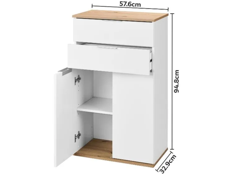 Kommode mit 2 Schubkästen und 2 Türen
