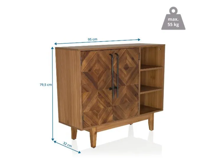 Kommode SANTJAGO WOOD massiv Braun
