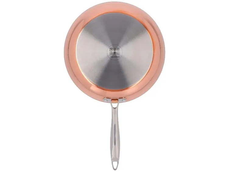 Kupferpfanne, Ø 28 cm, Edelstahl mit Kupferschicht