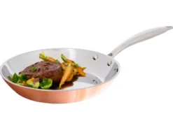 Kupferpfanne, Ø 24 cm, Edelstahl mit Kupferschicht