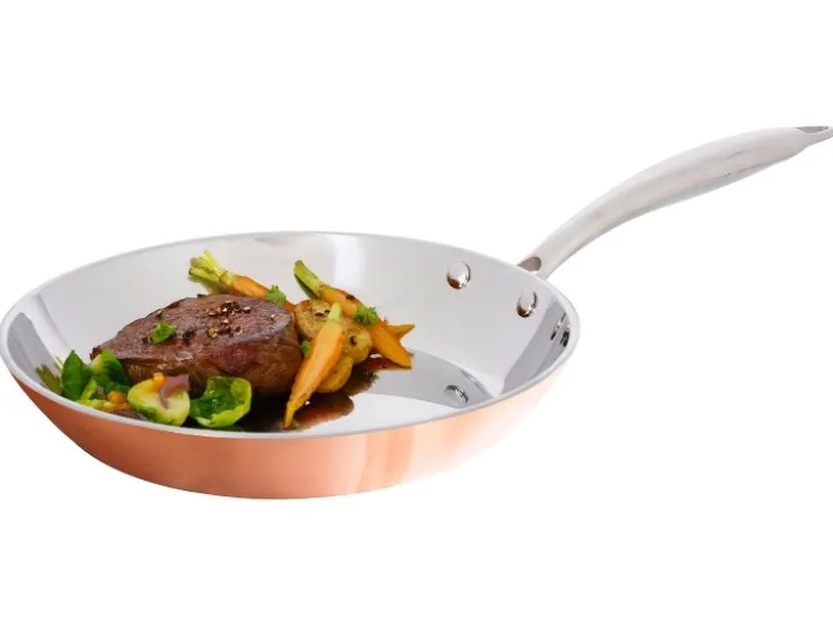 Kupferpfanne, Ø 24 cm, Edelstahl mit Kupferschicht