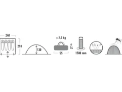 Kuppelzelt, »Monodome XL«, 4 Personen