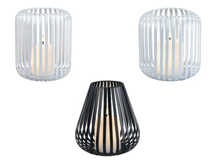 LED-Kerzenlaterne mit Flackereffekt