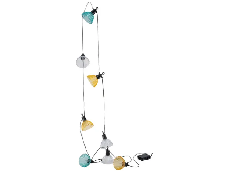 LED-Lichterkette, 8 Lampenschirmen
