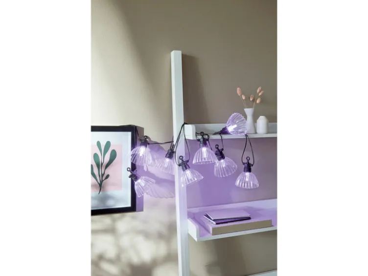 LED-Lichterkette, 8 Lampenschirmen