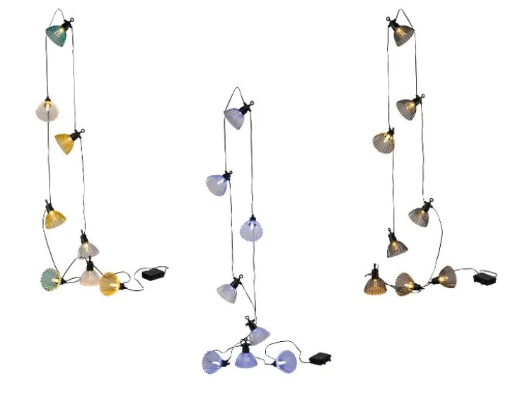 LED-Lichterkette, 8 Lampenschirmen