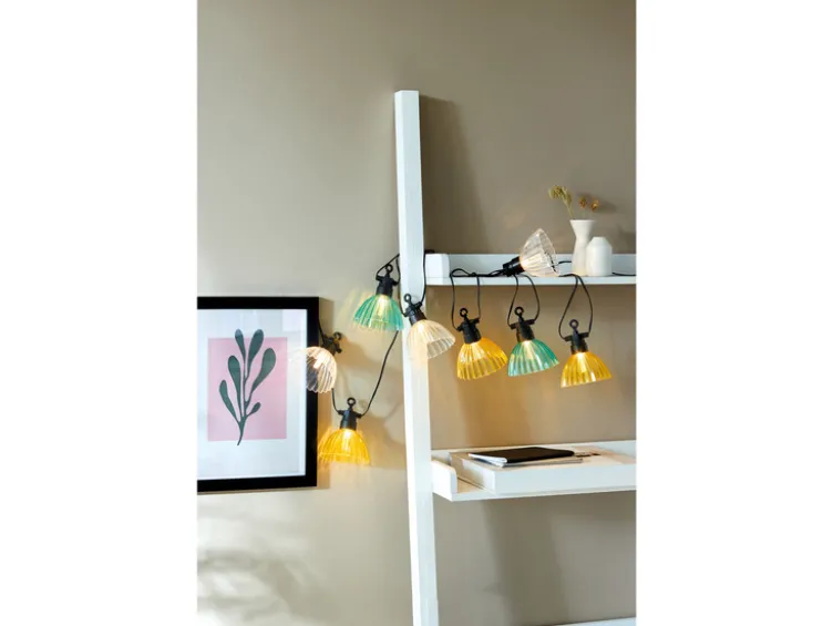 LED-Lichterkette, 8 Lampenschirmen