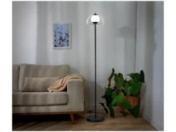 LED-Stehleuchte, Lampenschirm aus hochwertigem Glas