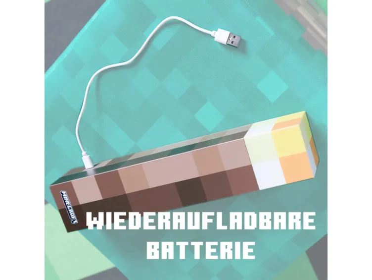 LED Tischlampe / Fackel, mit Wandhalterung