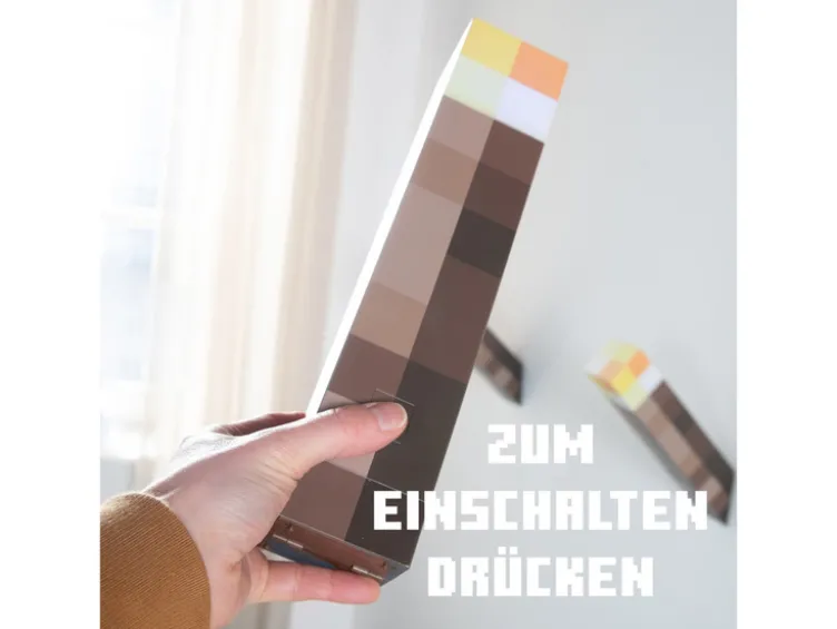 LED Tischlampe / Fackel, mit Wandhalterung