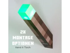LED Tischlampe / Fackel, mit Wandhalterung
