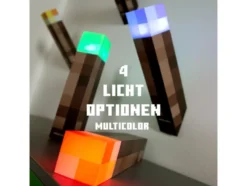 LED Tischlampe / Fackel, mit Wandhalterung