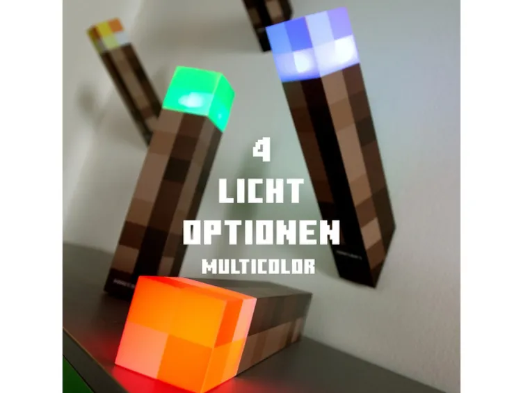 LED Tischlampe / Fackel, mit Wandhalterung