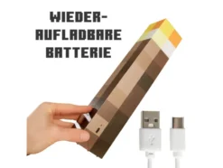 LED Tischlampe / Fackel, mit Wandhalterung