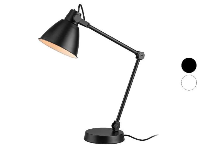 LED-Tischleuchte, mit neigbarem Federgelenk-Arm