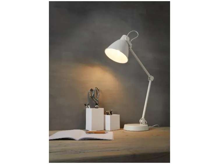 LED-Tischleuchte, mit neigbarem Federgelenk-Arm