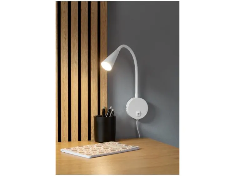 LED-Wandleuchte, mit flexiblem Metallhals