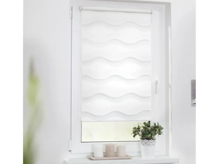 Lichtblick Duo Rollo Welle Klemmfix, ohne Bohren, ab 45 x 150 cm