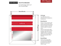 Lichtblick Duo Rollo Welle Klemmfix, ohne Bohren, ab 45 x 150 cm